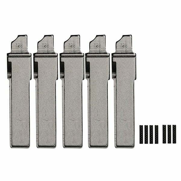 5-Pack VW HU66 Flip Key Blade w/ Roll Pins for OEM Remotes