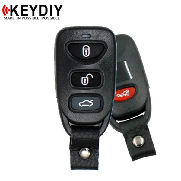 KEYDIY – Hyundai / Kia Style / 4-Button Universal Keyless Entry Remote – Black (KD-B09-3-1)