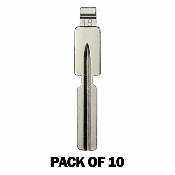 (Pack of 10) KEYDIY Key Blade – BMW HU58 – 4-Track – (#18) For Xhorse / Keydiy Universal Remote Flip Keys