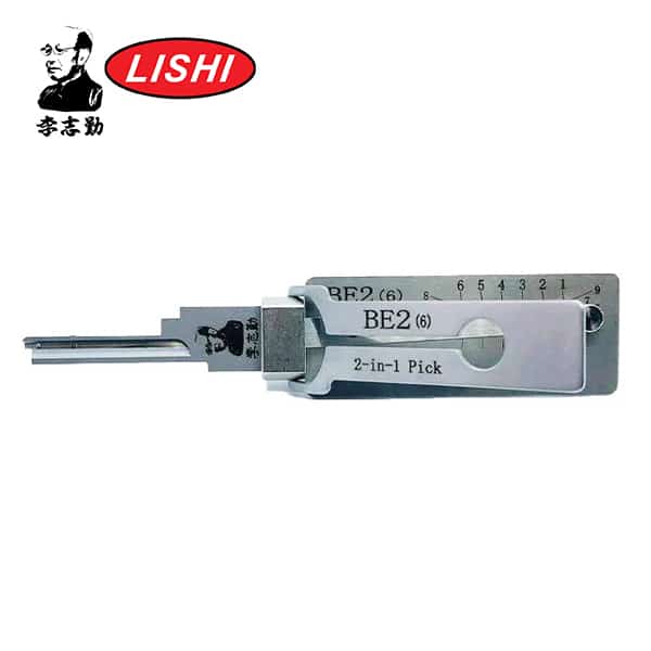 Original Lishi BE2 / 6-Pin / 2-in-1 / Residential Tool / BEST A / Anti Glare