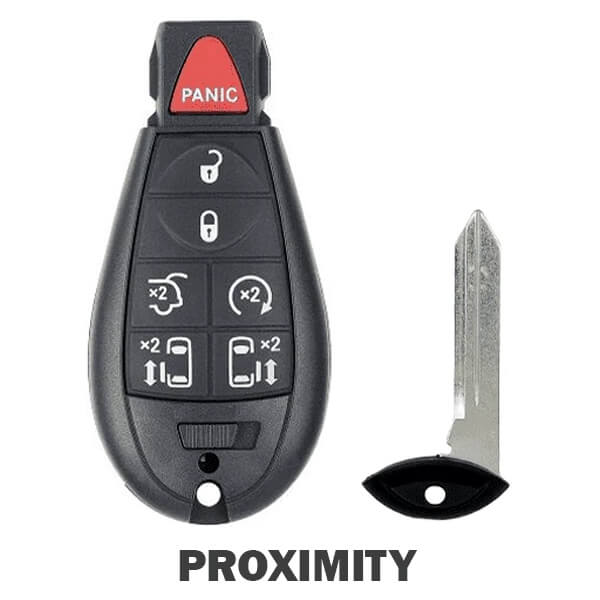 2008-2021 Chrysler Dodge VW / 7-Button Keyless Go Fobik / IYZ-C01C (Aftermarket)