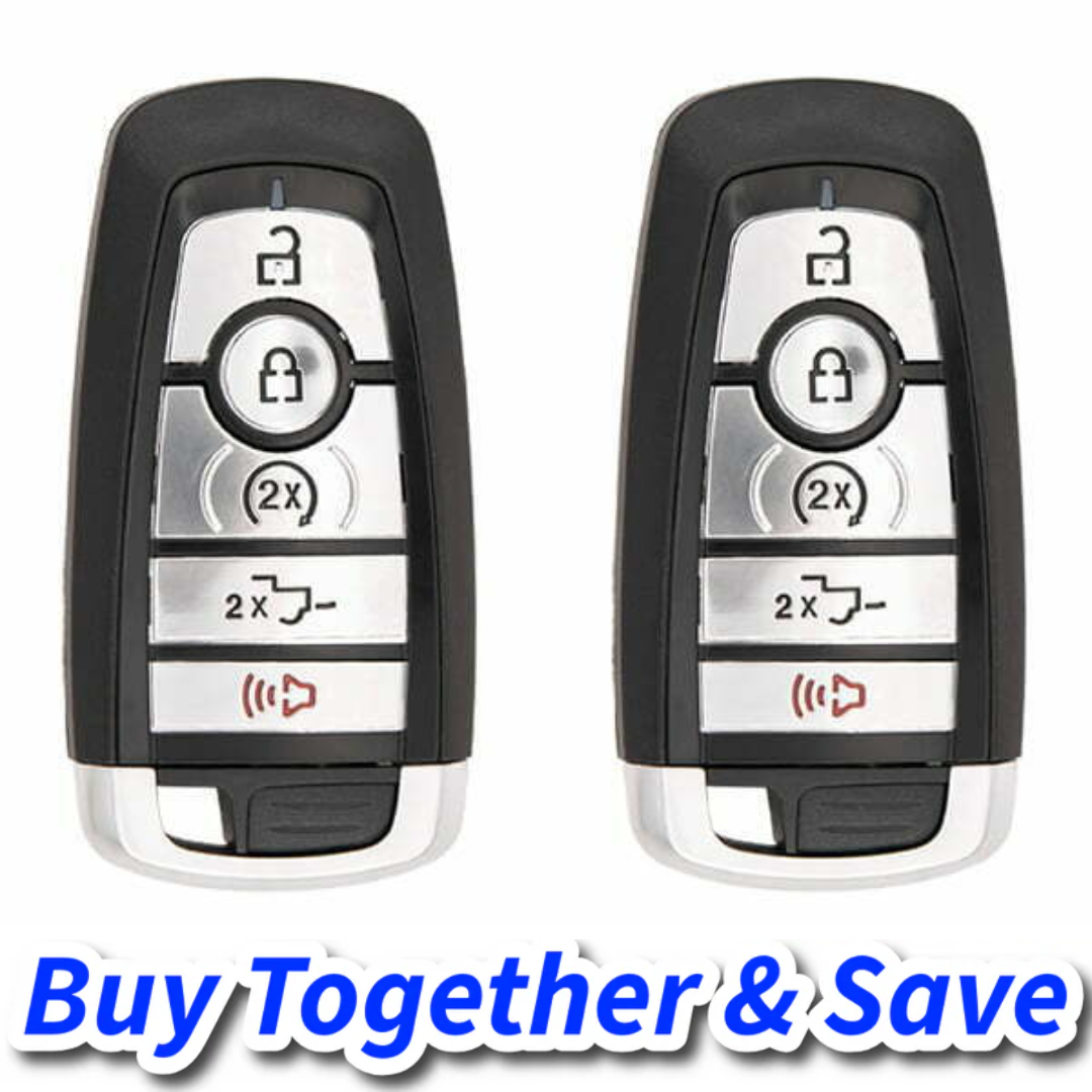 Bundle of 2 / 2017-2023 Ford F-Series / 5-Button Smart Key w/ Tailgate / FCC ID: M3N-A2C93142600 / PN: 164-R8166 (Aftermarket)