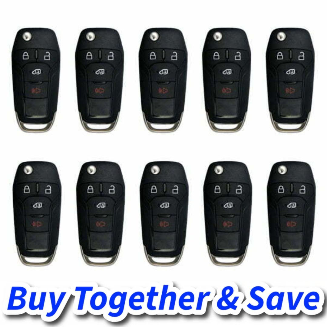 Bundle of 10 / 2019-2023 Ford Transit / 4-Button Flip Key / PN: 164-R8236 / N5F-A08TAA (Aftermarket)