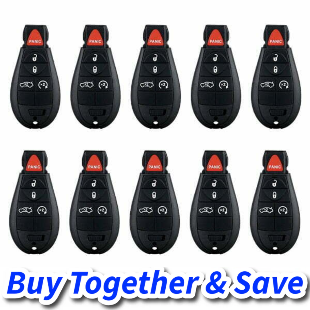 Bundle of 10 / 2008-2013 Chrysler Dodge / 5-Button Fobik Key / M3N5WY783X (Aftermarket)