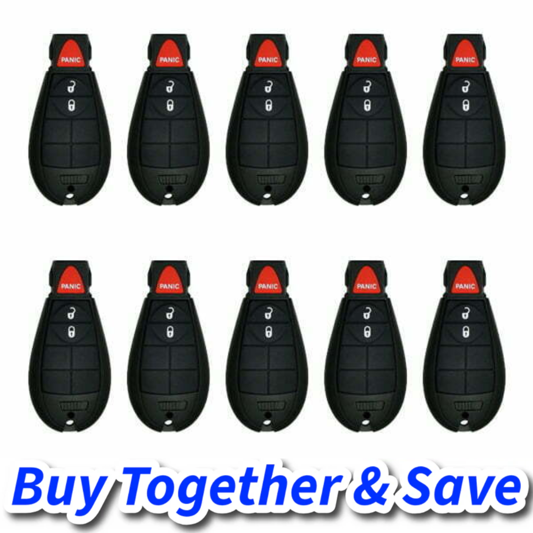 Bundle of 10 / 2013-2023 Dodge Ram / 3-Button Fobik / GQ4-53T (Aftermarket)