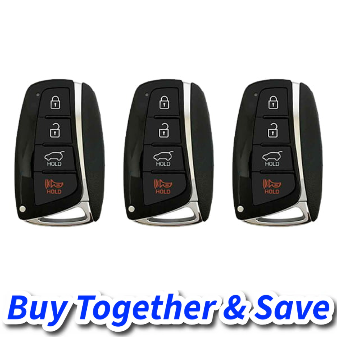 Bundle of 3 / 2013-2018 Hyundai Santa Fe / 4-Button Smart Key w/ Trunk / PN: 95440-4Z200 / SY5DMFNA04 (Aftermarket)