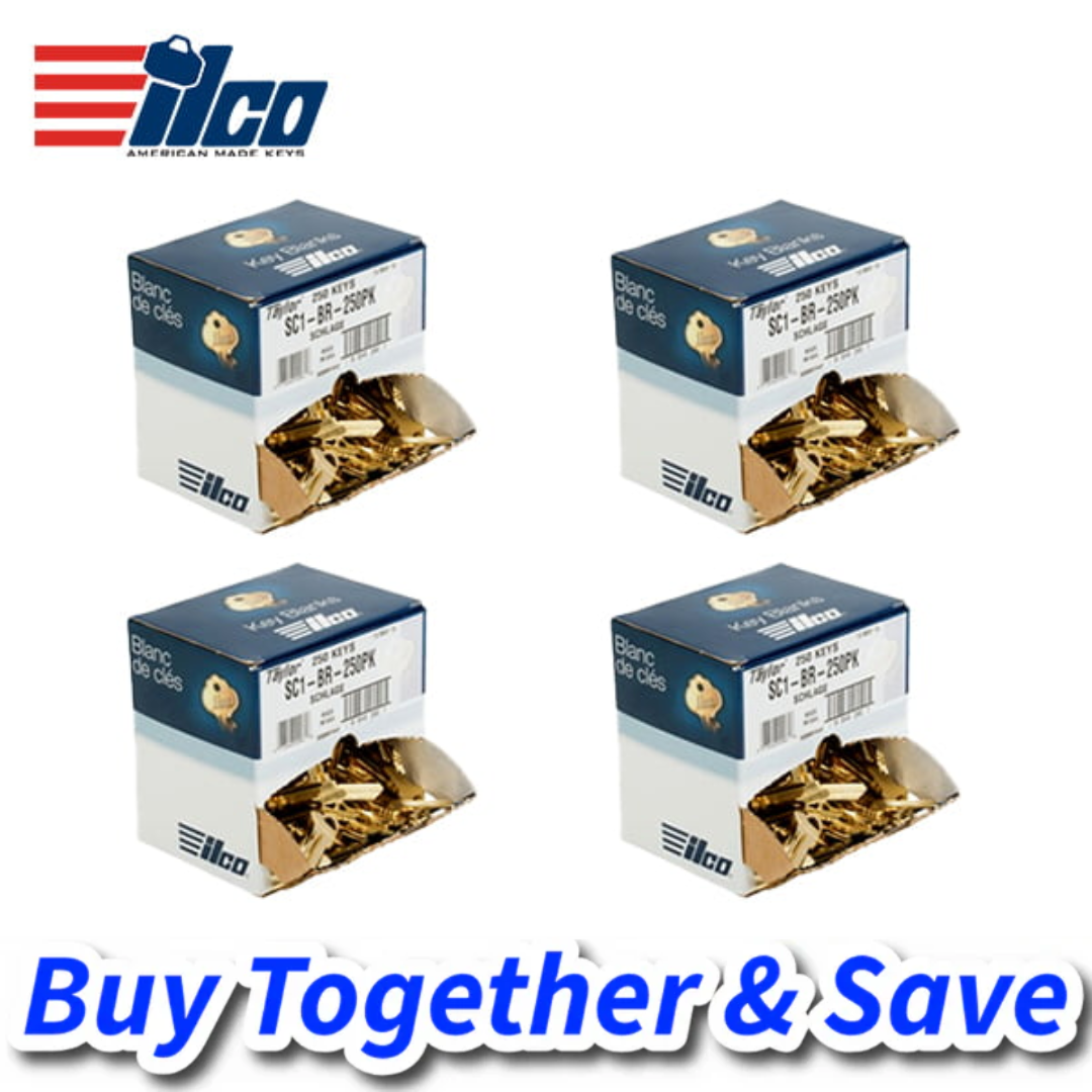 ILCO 1K Key-Bundle – SC1-BR 1145 / Residential Key Blank – Bronze (1000 Keys)