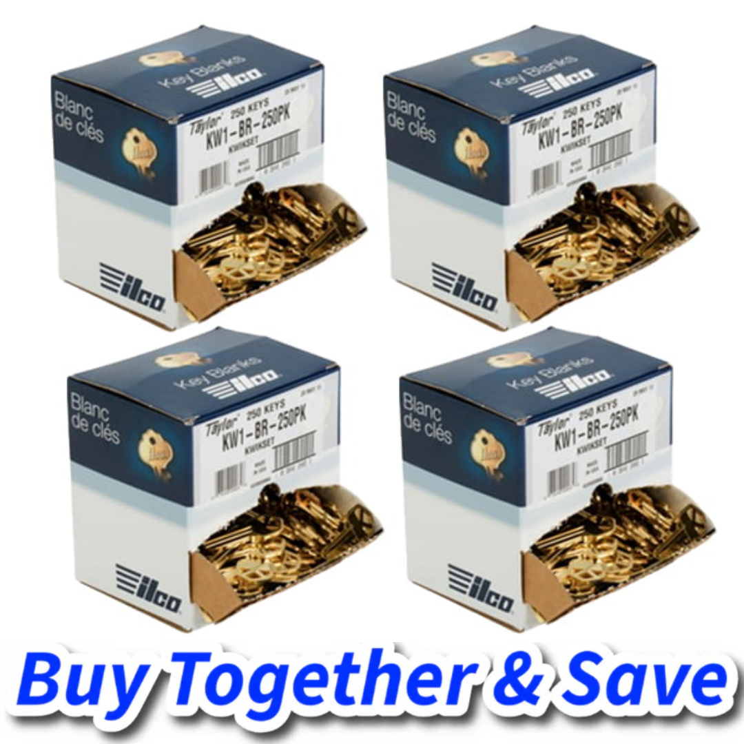 ILCO 1K Key-Bundle – KW1-BR 1176 / Brass KWIKSET Key Blank