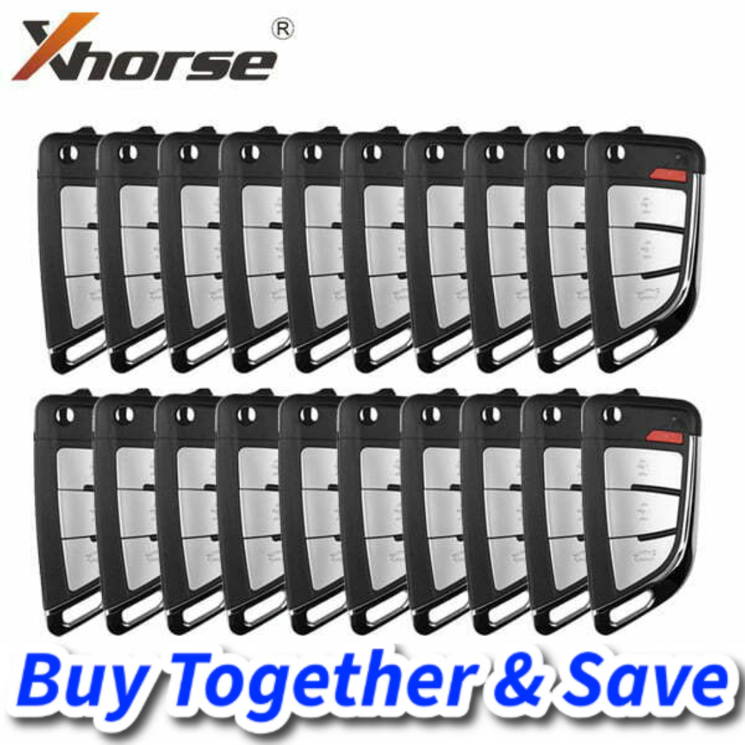 Bundle of 20 / Xhorse – Knife Style / 4-Button Universal Remote Flip Key for VVDI Key Tool (Wired)