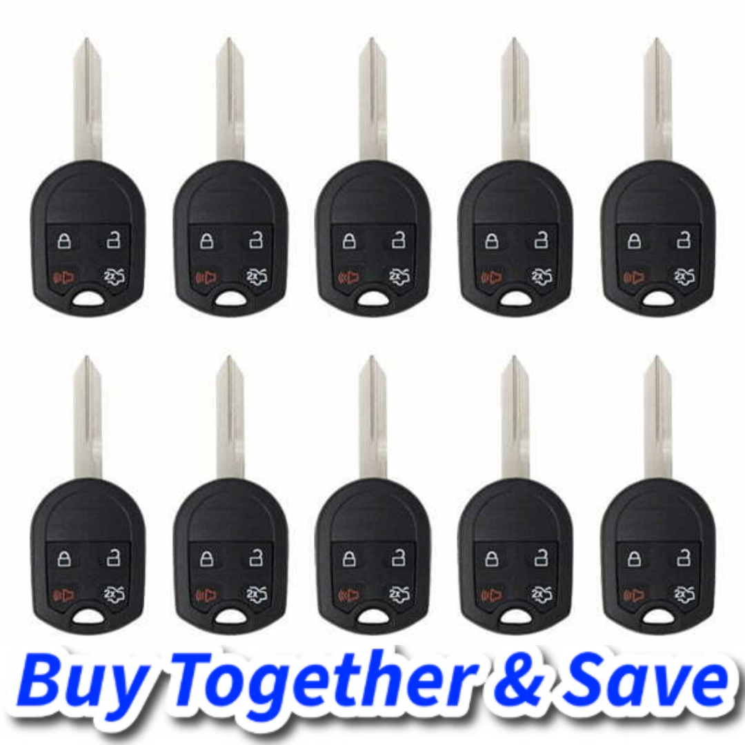 Bundle of 10 / 2000-2017 Ford Lincoln Mercury / 4-Button Remote Head Key / OUC6000022 (Aftermarket)