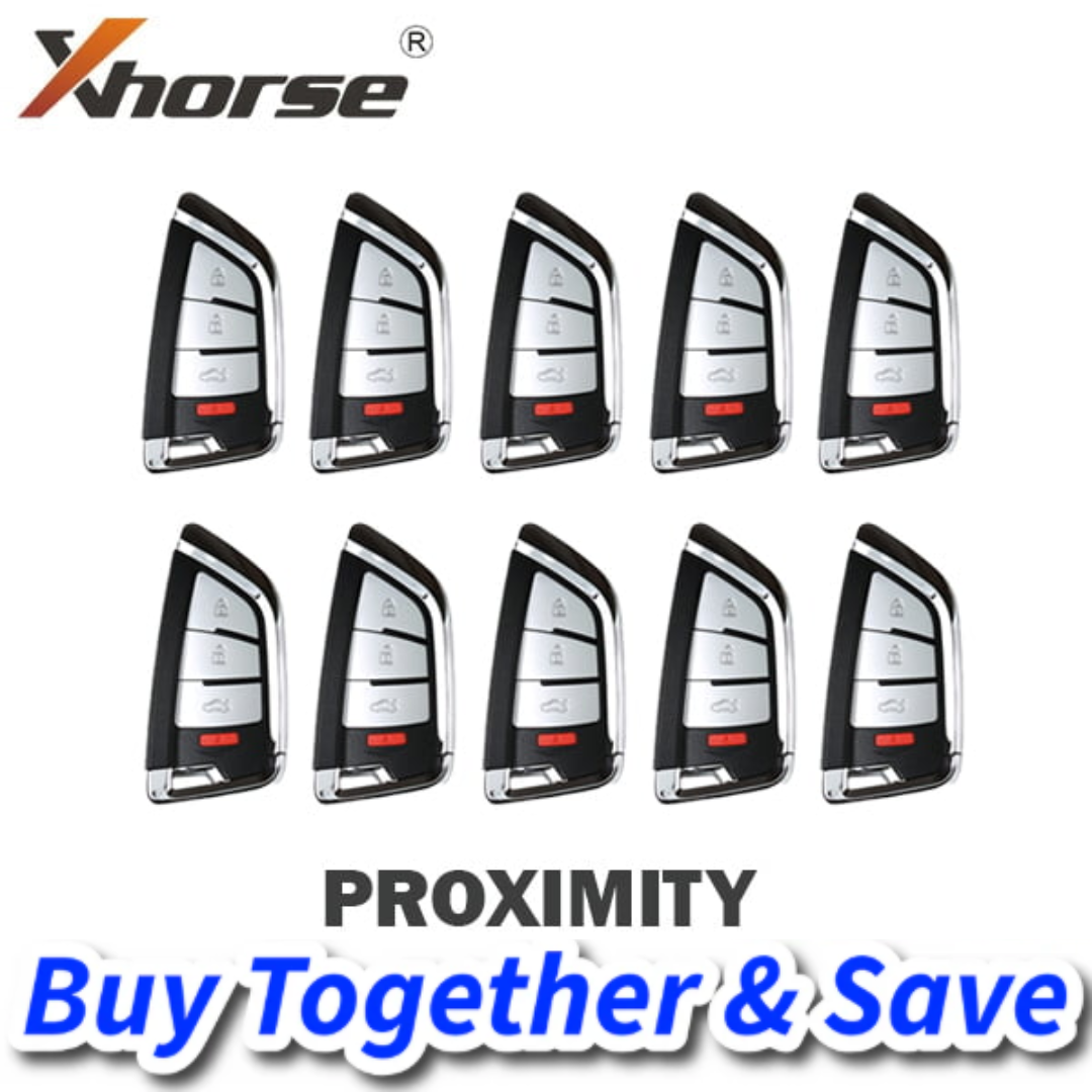 Bundle of 10 / Xhorse – Knife Style XSKF20EN / 4-Button Universal Smart Key w/ Proximity Function for VVDI Key Tool