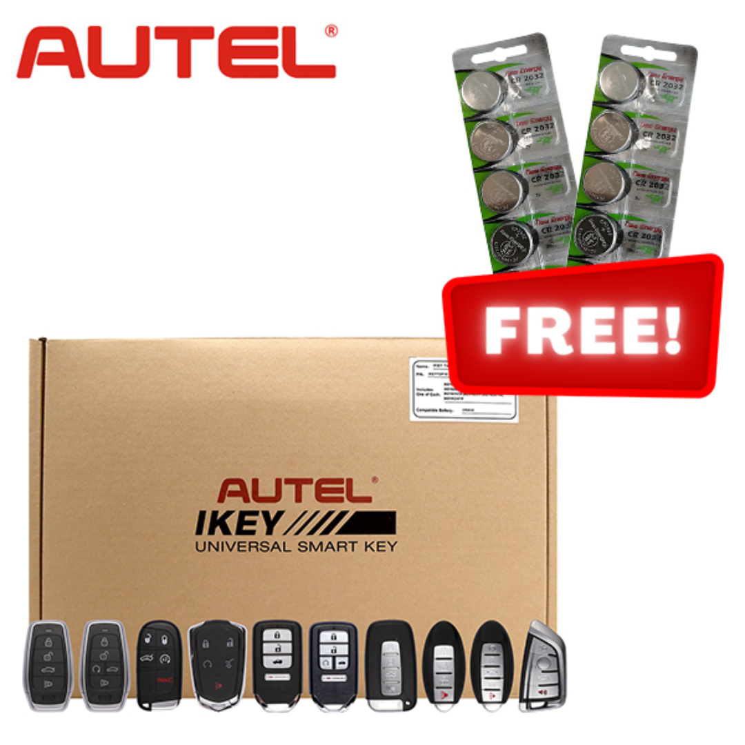Autel – Best-Selling IKEY Smart Keys Package Includes 10 Programmable IKEYs + Two Free CR2032 Battery Packs!