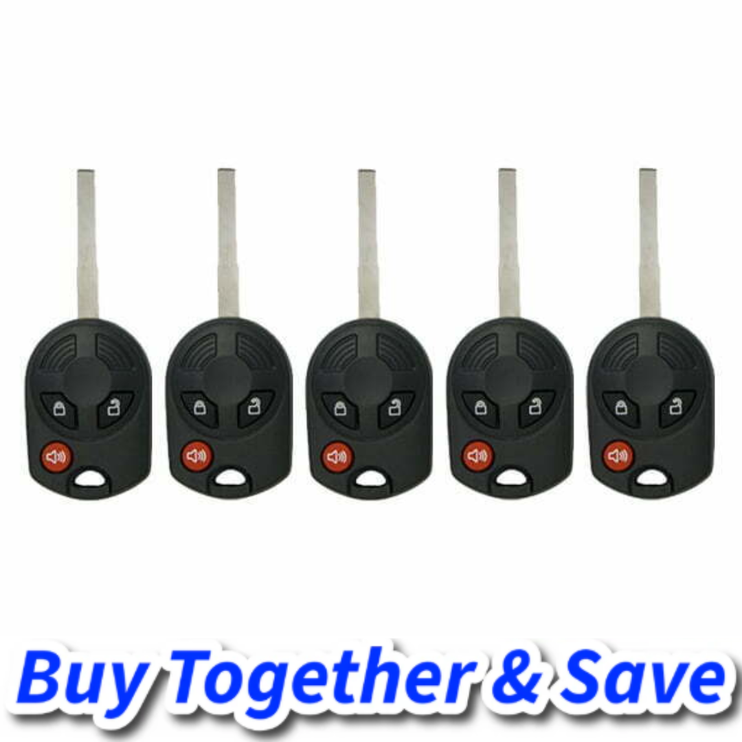 Bundle of 5 / 2012-2018 Ford / 3-Button High-Security Remote Head Key / PN: 164-R8007 / 5921707 (Aftermarket)