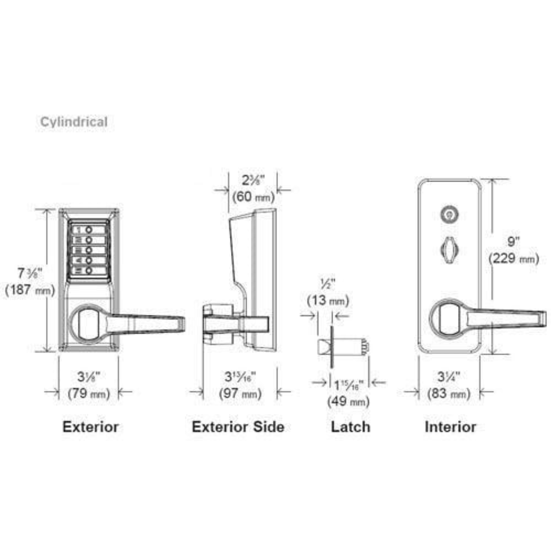Simplex LR1011 Pushbutton Lever Lock – 26D – Satin Chrome – RH