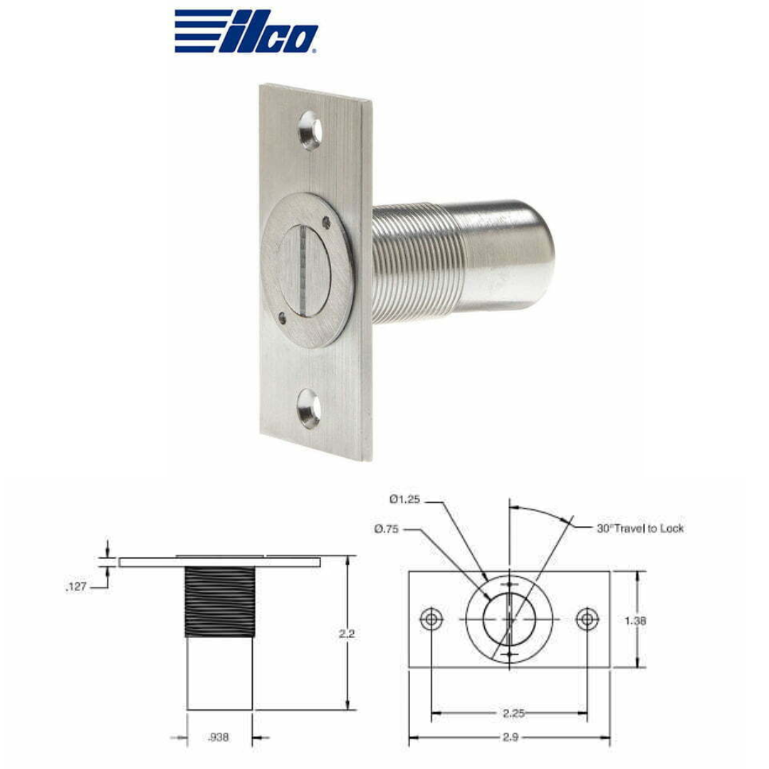 ILCO – DPS Series – Dust Proof Strike (Lockable) / US4 Satin Brass