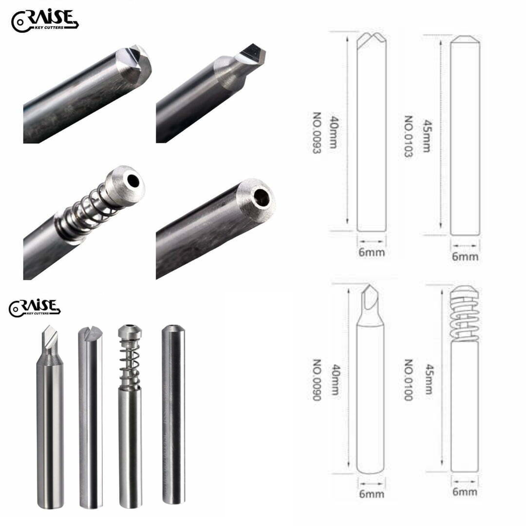 RAISE – Dimple Cutters and Tracers 4-Piece Set for MUL-T-LOCK Machines