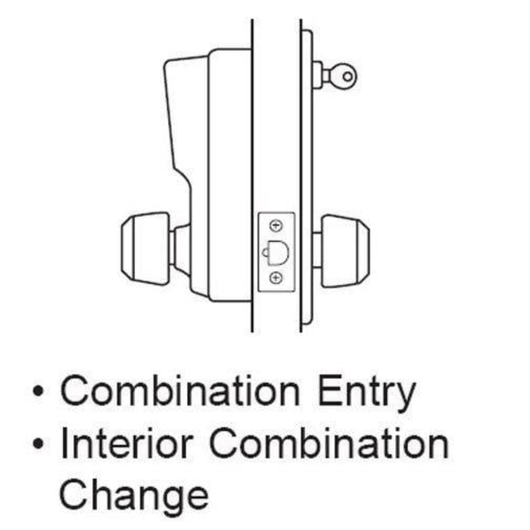 Simplex LR1011 Pushbutton Lever Lock – 26D – Satin Chrome – RH
