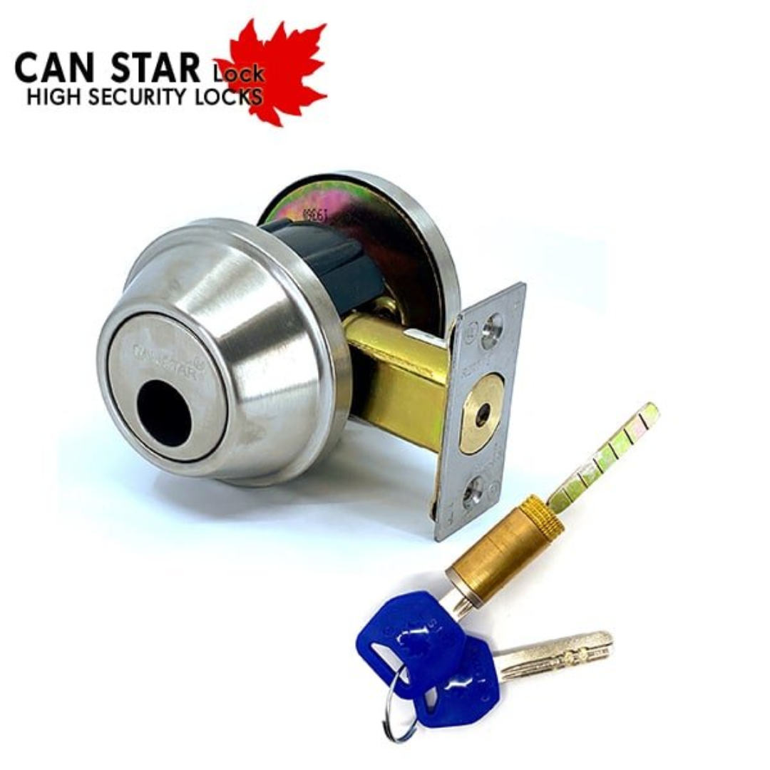 CanStarLock COMBO / Grade 2 Deadbolt US32D + Kik Cylinder