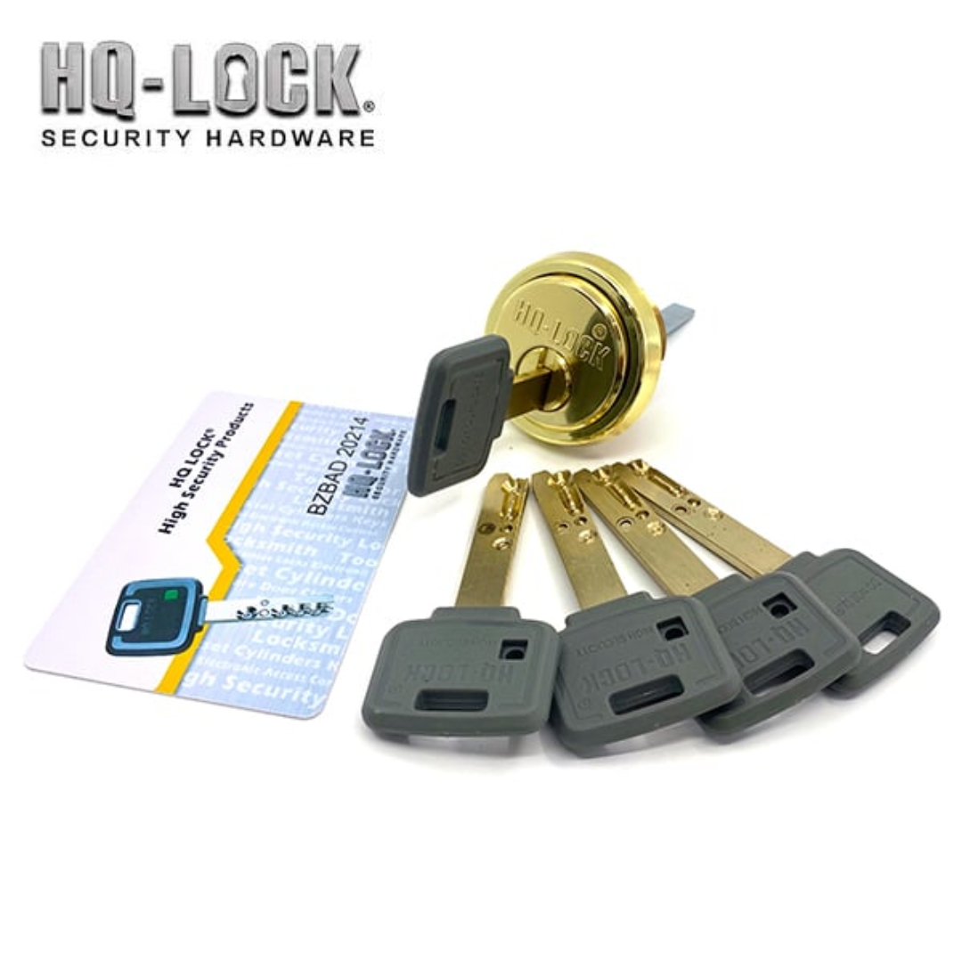 (Bundle of 5) HQ LOCK High Security Rim / Mortise – 1″ – US3 – Polished Brass