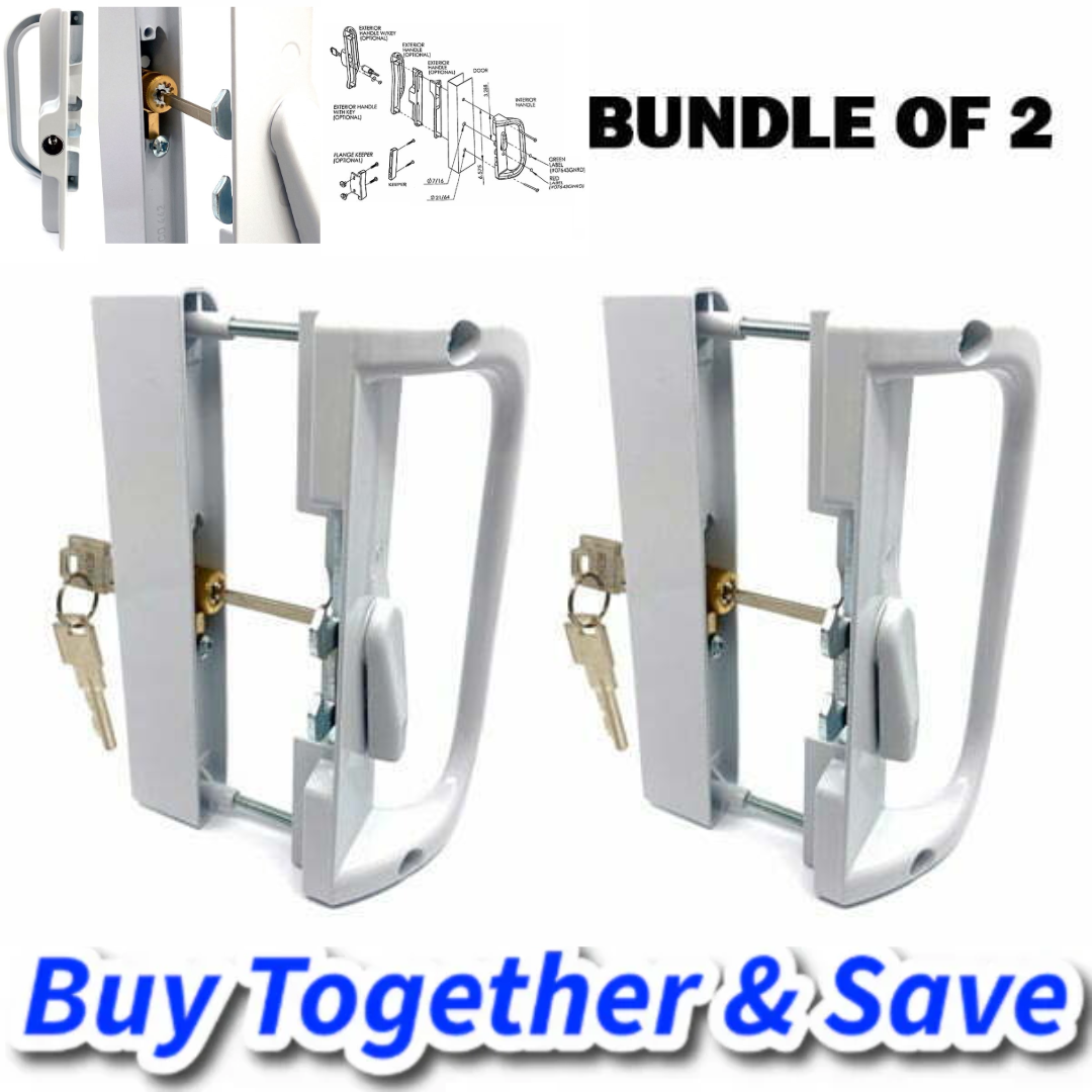 (Bundle of 2) Patio Lock w/ Hook and Key