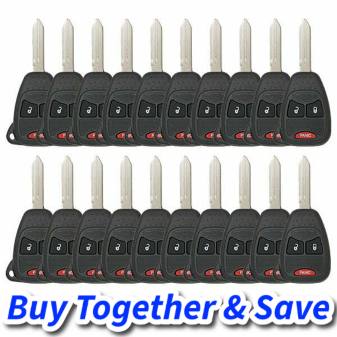 Bundle of 20 / 2004-2017 Chrysler Dodge Jeep / 3-Button Remote Head Key / OHT692427AA (Aftermarket)