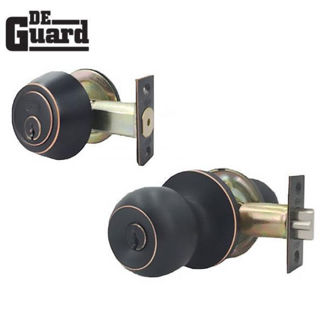 DeGuard Premium Combo Lockset – Oil Rubbed Bronze – Entrance – Grade 3 – SC1