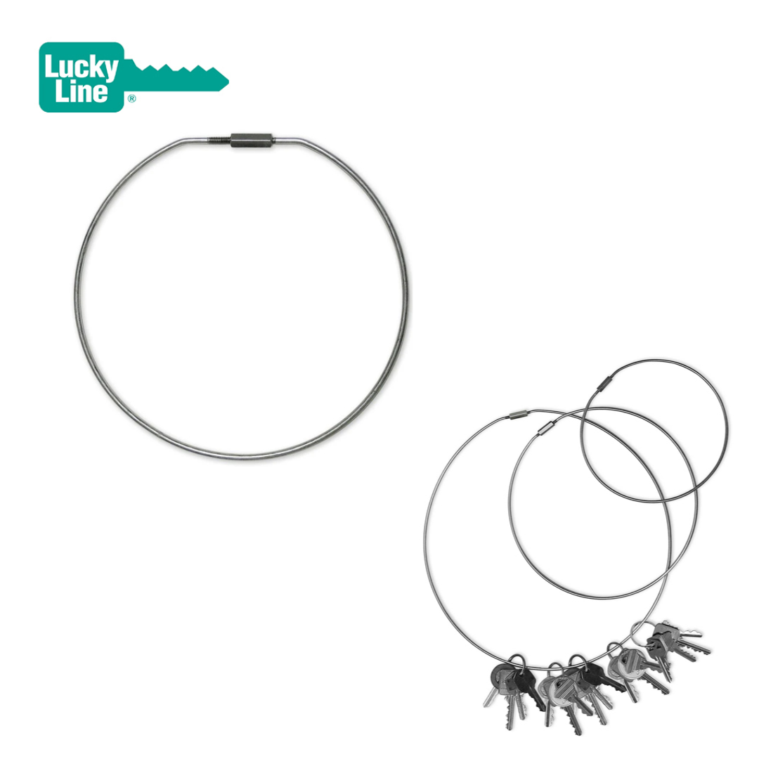 LuckyLine – 8″ DIA Threaded Locking Key Ring – 5/Pack / 79805