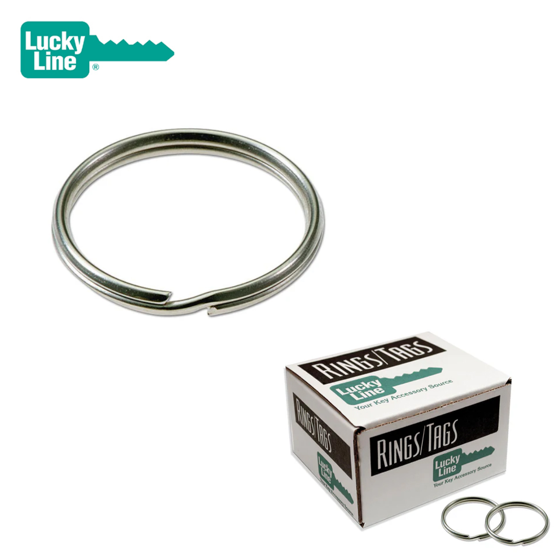 LuckyLine – 1.375″ Nickel-Plated Tempered Steel Rings / 100/Box