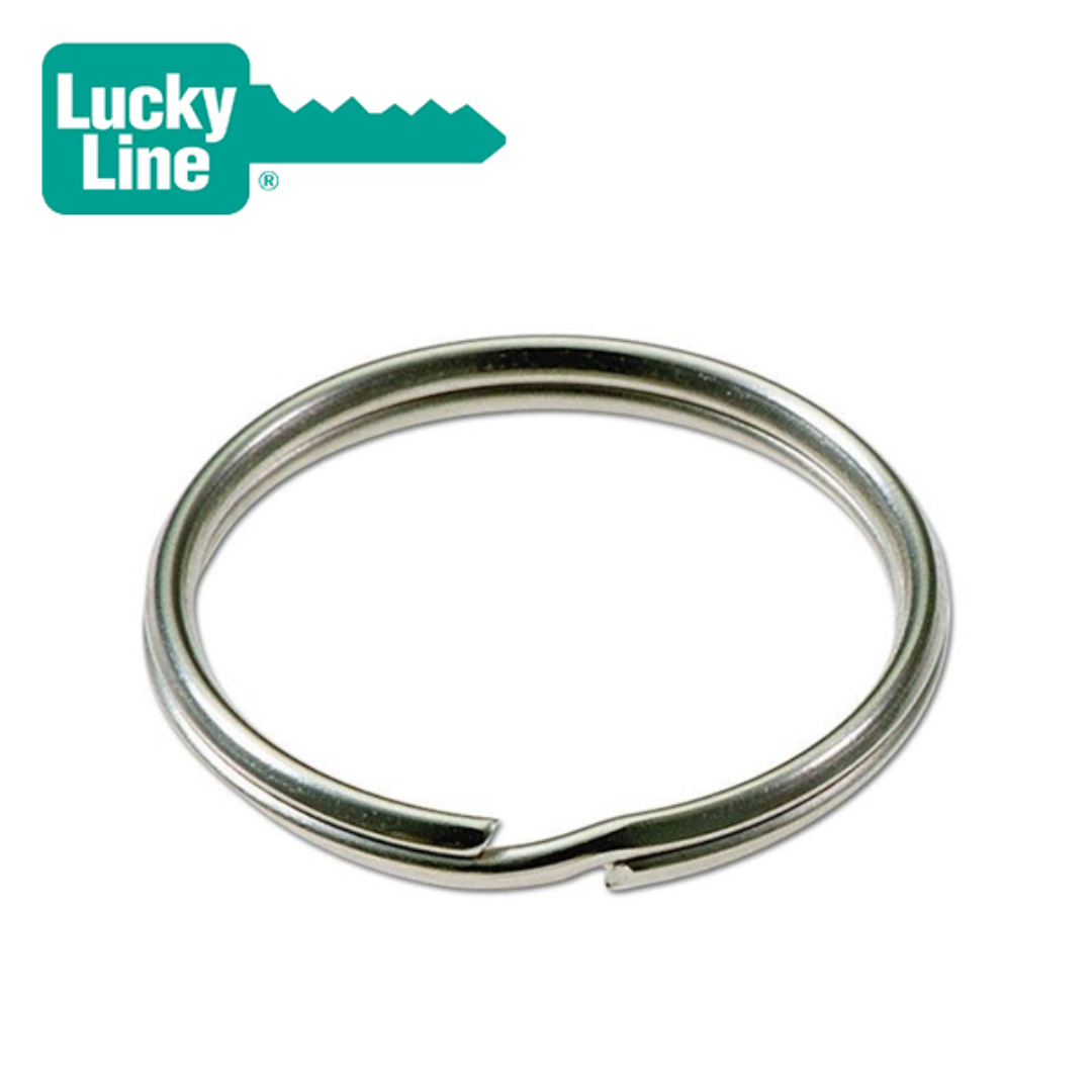 LuckyLine – 1″ Tempered Steel Rings – 100/Display Box – Nickel-Plated / 76400