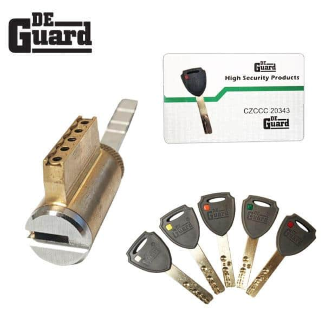 (Bundle of 4) DeGuard High Security – (Key-In-Knob) KIK Cylinder – 206 Keyway – 26D – Satin Chrome