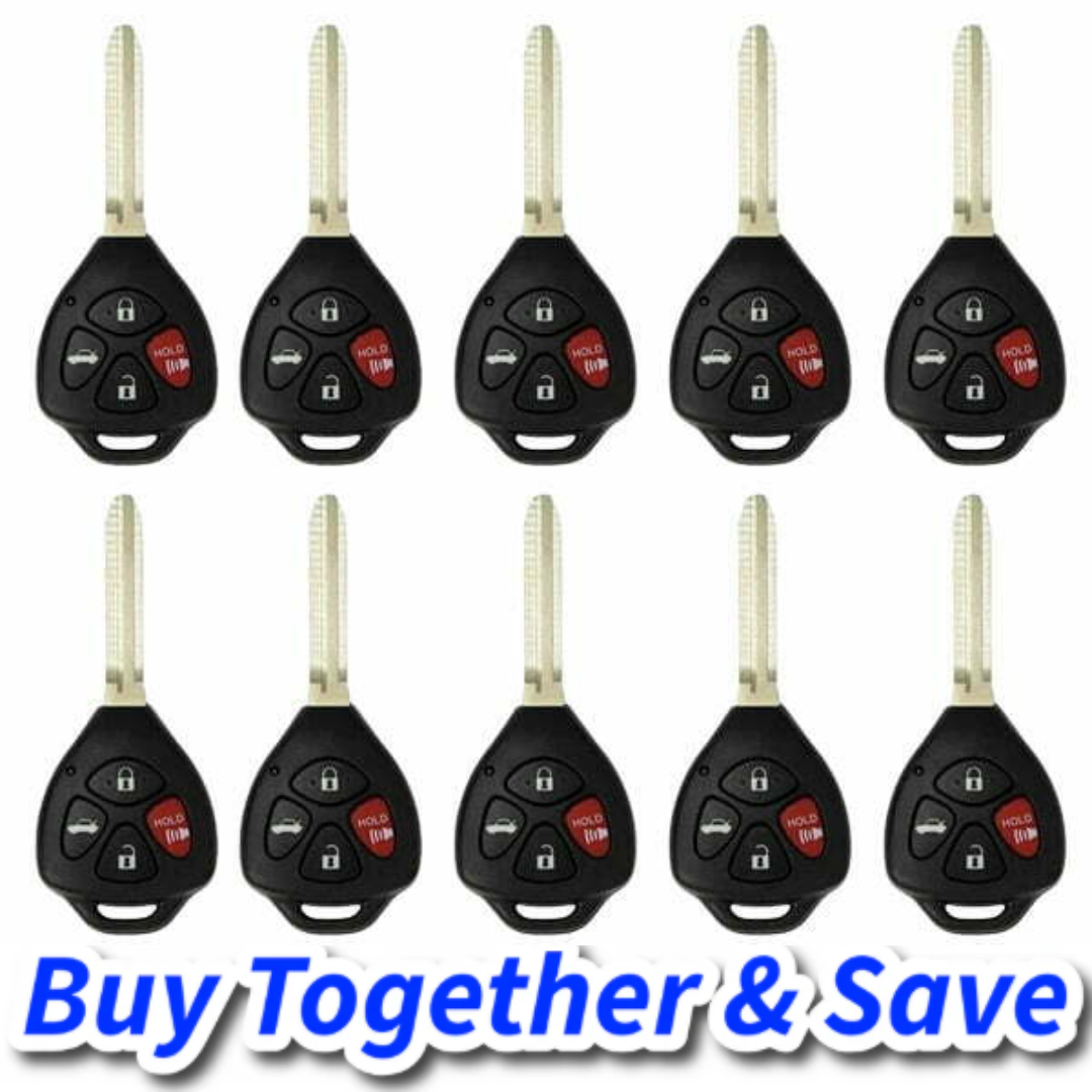 Bundle of 10 / 2008-2012 Toyota Avalon / Corolla / 4-Button Remote Head Key / GQ4-29T (Aftermarket)