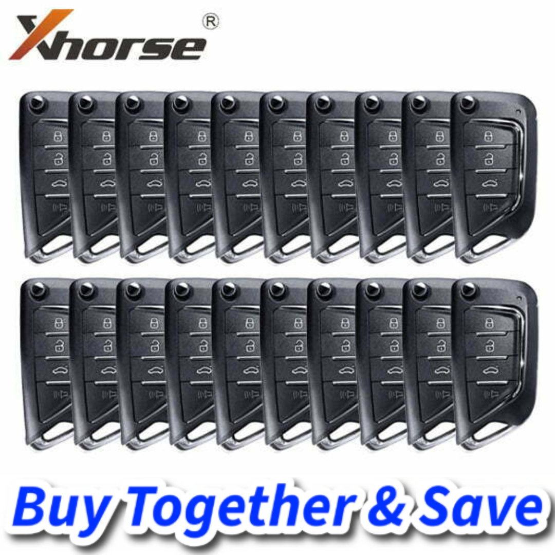 Bundle of 20 / Xhorse – 4-Button / Universal Remote Flip Key for VVDI Key Tool (Wired)