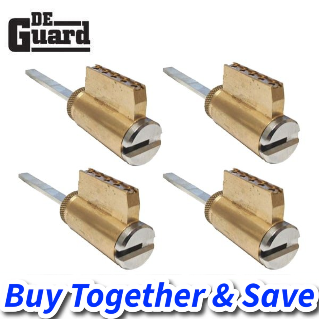 (Bundle of 4) DeGuard High Security – (Key-In-Knob) KIK Cylinder – 206 Keyway – 26D – Satin Chrome