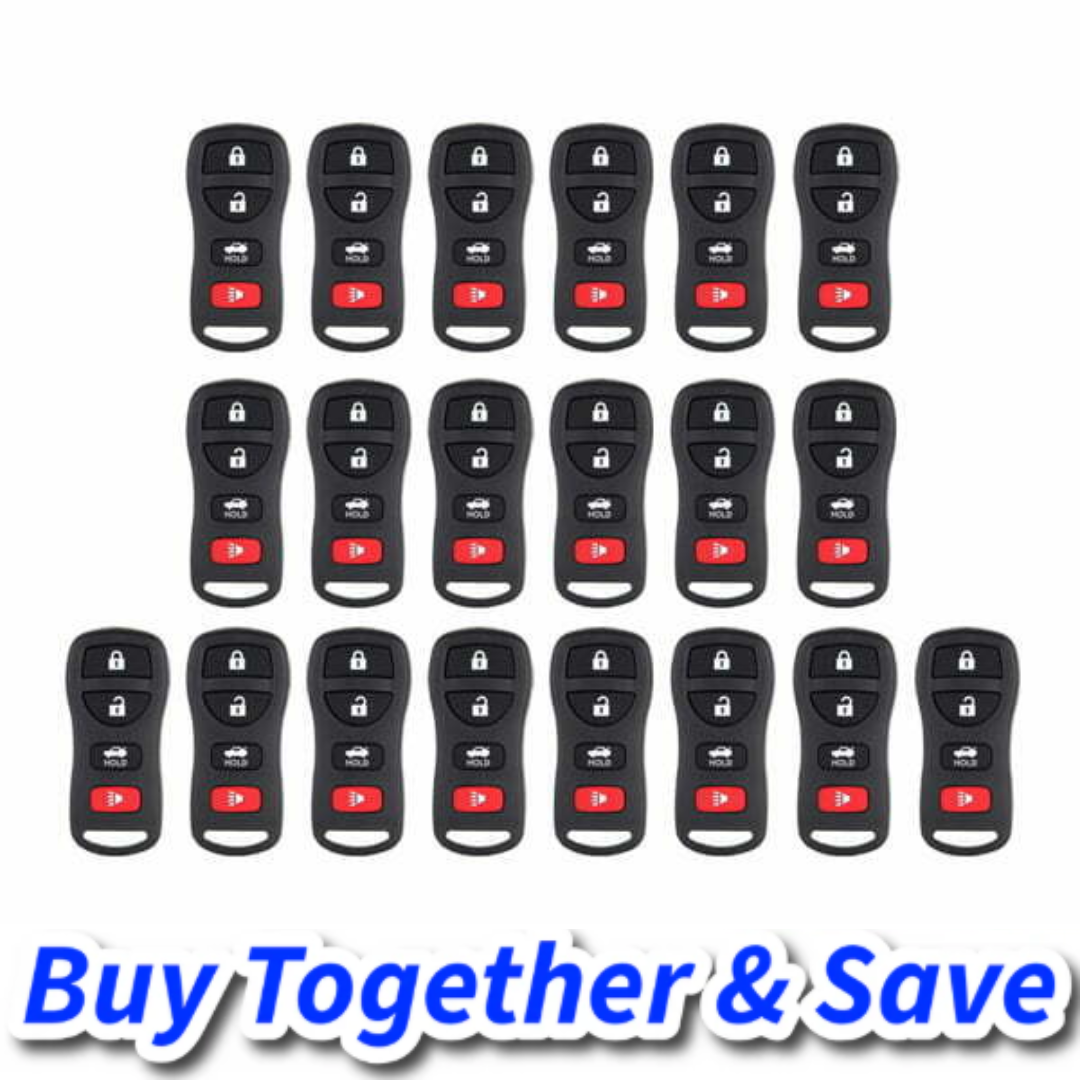 Bundle of 20 / 2002-2017 Nissan / Infiniti / 4-Button Keyless Entry Remote / FCC ID: KBRASTU15 (Aftermarket)