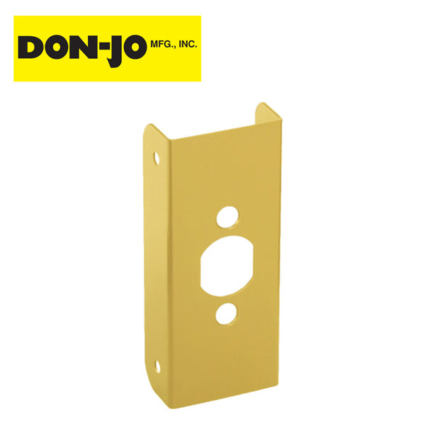 Don-Jo – 20-PB-FE – Wrap Around Plate – Reinforcer For Deadbolts and Key-In-Knob / Polished Brass