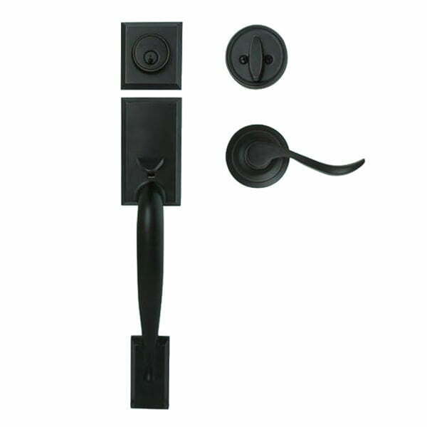 Gatehouse – Caesar / Wave Keyed Entry Handleset / Matt Black