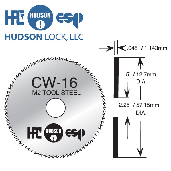 HPC – CW-16 – Flat Steel Cutter for Speedex Machines