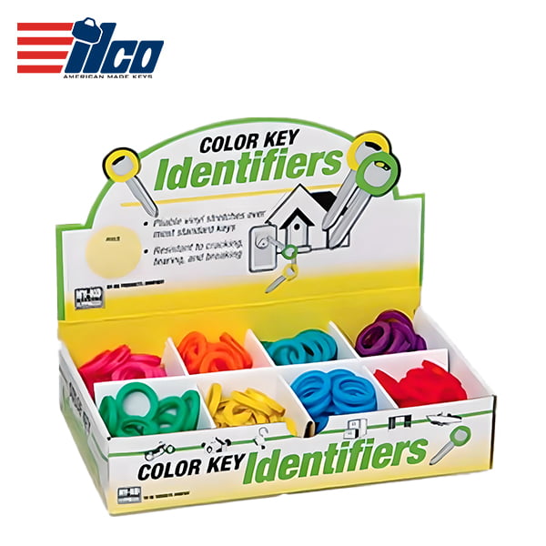 ILCO – 1KRA Key Ring Identification Assortment – 8 Colors – 200/Box