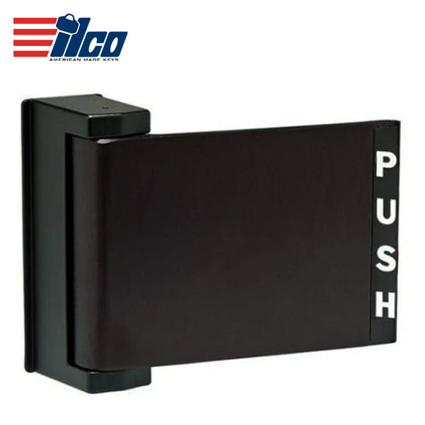ILCO – 459 Series Storefront Paddle – Push to Left – Finish: Clear / Dark Bronze / Black