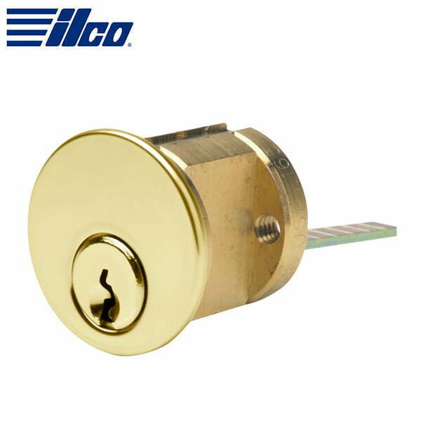 ILCO – 7075 Rim Cylinder SC1 Schlage C Keyway / 5 Pin Drilled 6 / Long Standard 2 3 ⁄ 8” / 46-Duacolor Brown Aluminum / KA2 – Bright Brass / KD