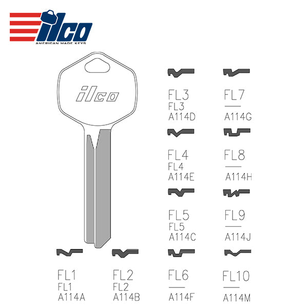 ILCO – FL1 Falcon Key Blank