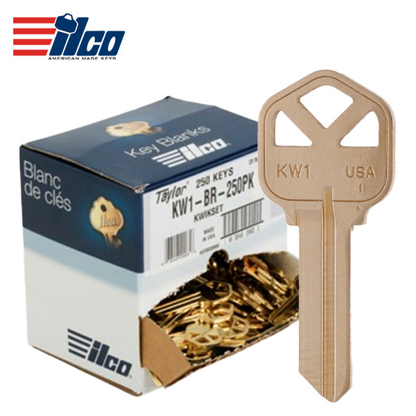 ILCO – KW1-BR 1176 / Brass KWIKSET Key Blank / 250 PACK