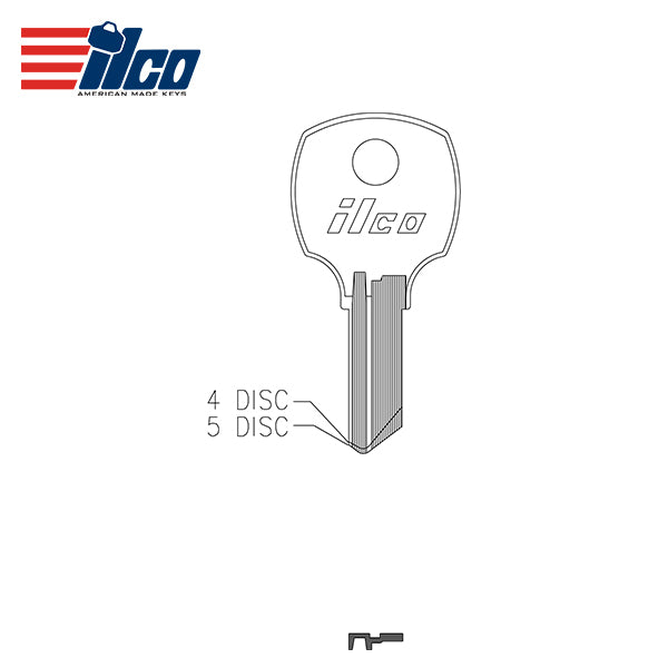ILCO – S1069G National Key Blank