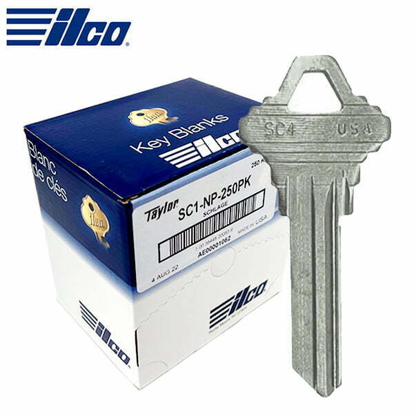 ILCO – SC4 Schlage Key Blank / Nickel Plate / 250 Pack (SC4-NP-250PK)