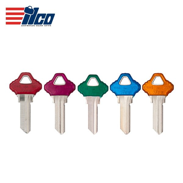 ILCO – Schlage Plastic Head Key Blank – SC1-PC-ASSTD – Pack of 5