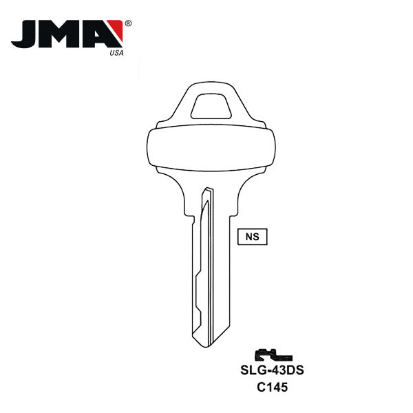 JMA – C145 Schlagle Metal Key Blank / SLG-43DS