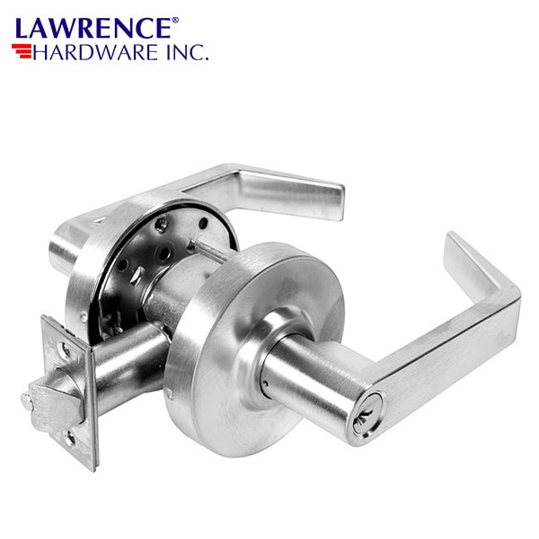 LAWRENCE HARDWARE 5000 Series – Grade 1 – Privacy Lock – 26D Lever Lockset – Trim L / LH5022