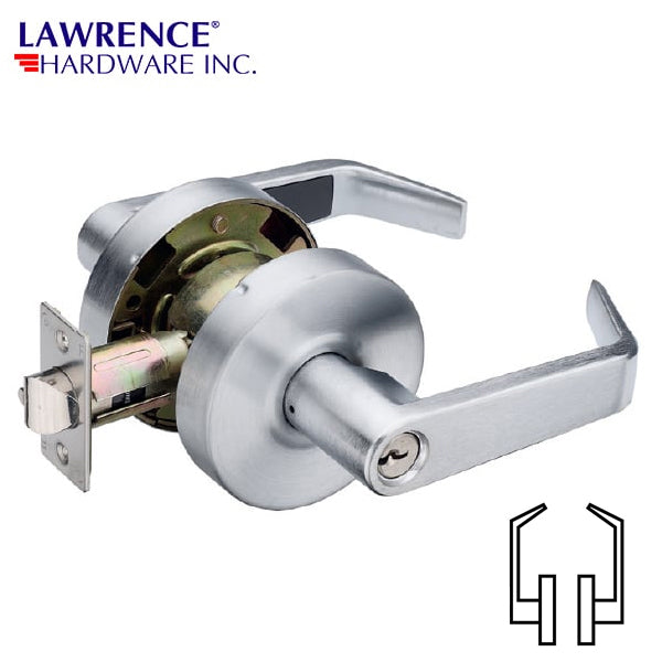 LAWRENCE HARDWARE 5300 SERIES – Passage / US32D Lever Lockset / LH5301