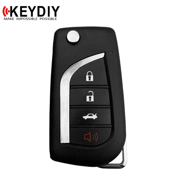 NEW! KEYDIY – Toyota Style / 4-Button Universal Flip Key Remote (KD-B13-4)