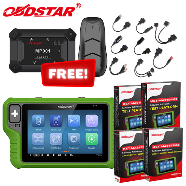OBDSTAR KEY MASTER G3 FULL Software Package – With 2 Year Subscription and With FREE Key Simulator, Motorcycle IMMO Accessories & MP001 Adapter